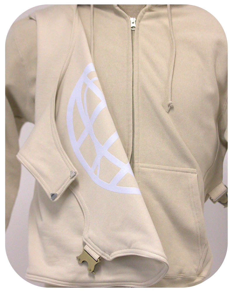 Buckle Hoodie (Beige)