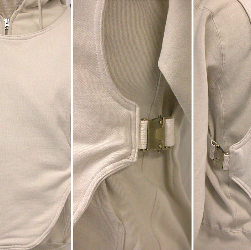 Buckle Hoodie (Beige)