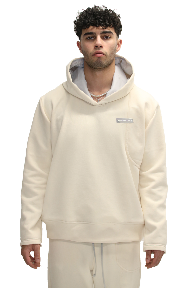 FINE FLEECE HOODIE (cream)